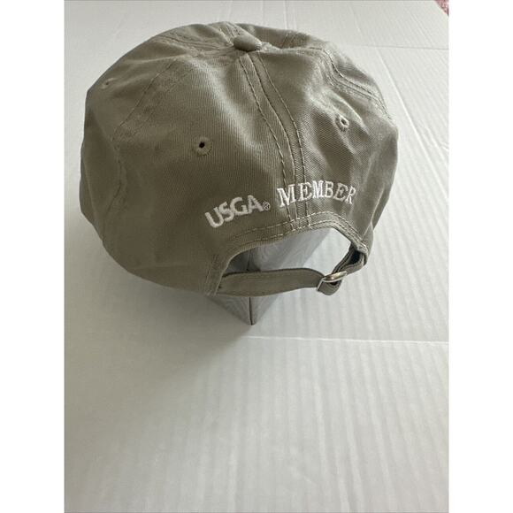 Us Open 2013 Merion Strap Back Hat Cap USGA Member Khaki Embroidered preowned - Picture 2 of 6